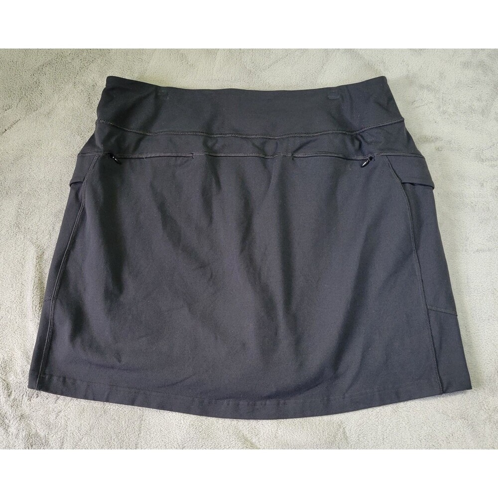 Duluth Trading Noga Skort Womens Black Size Large Stretch Pockets - Picture 4 of 8